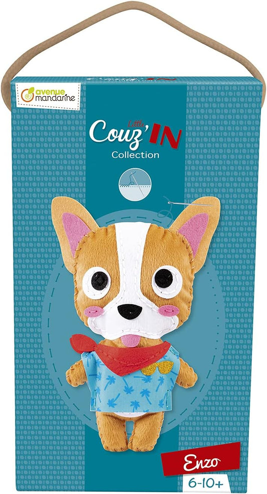 ערכת תפירה בובת בד - אנזו הכלב Avenue Mandarine - דוארט | DoArt