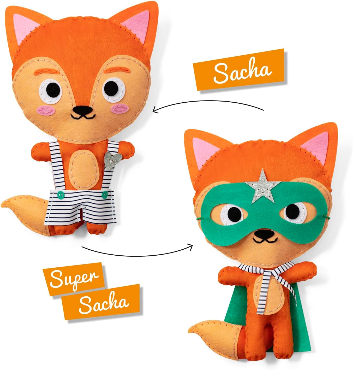 ערכת תפירה בובת פרווה - סשה השועל Avenue Mandarine - דוארט | DoArt