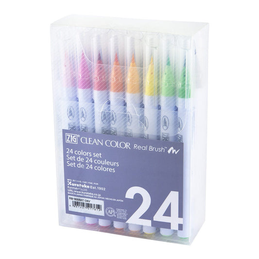 ZIG CLEAN COLOR טוש מכחול - סט 24