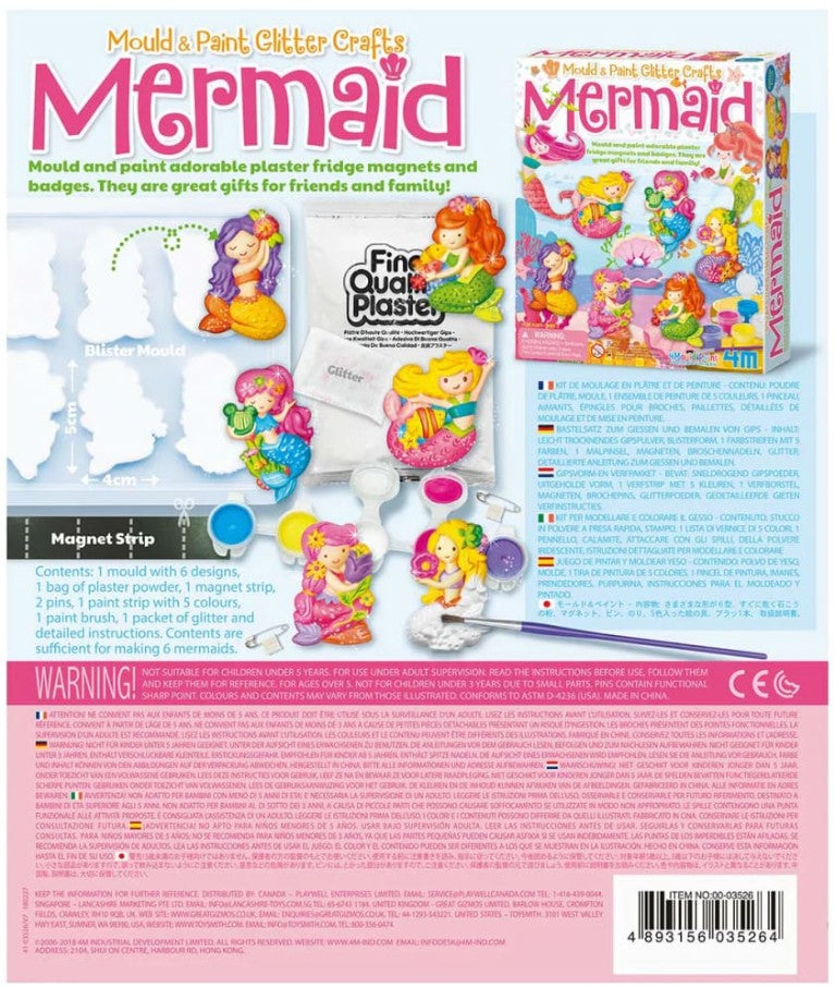 ליצוק ולצבוע מגנטים מגבס - בת הים 4M