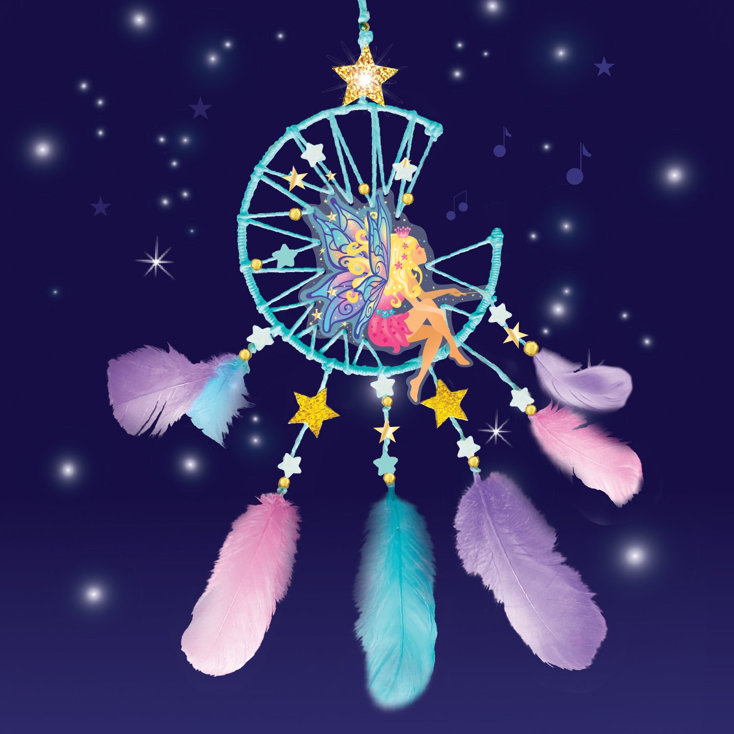 ערכה להכנת לוכד חלומות זוהר בחושך - BOX CanDIY - דוארט | DoArt