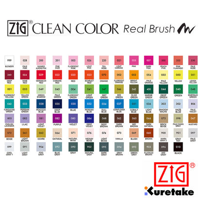 ZIG CLEAN COLOR טוש מכחול - סט 90