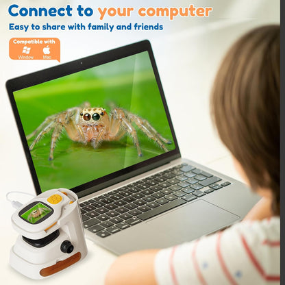 מיקרוסקופ אלקטרוני נייד 2 ב-1 עם מסך - For Think Road - דוארט | DoArt