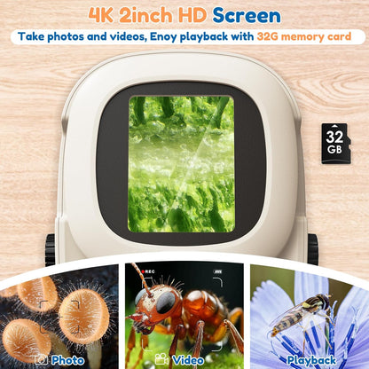 מיקרוסקופ אלקטרוני נייד 2 ב-1 עם מסך - For Think Road - דוארט | DoArt