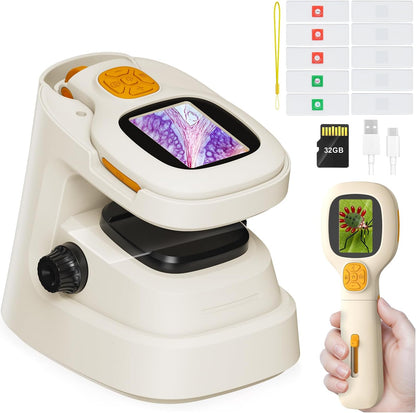 מיקרוסקופ אלקטרוני נייד 2 ב-1 עם מסך - For Think Road - דוארט | DoArt