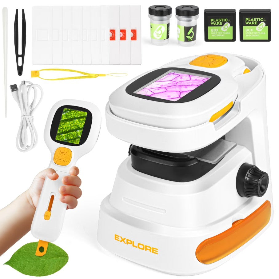 מיקרוסקופ אלקטרוני נייד 2 ב-1 עם מסך - For Think Road - דוארט | DoArt