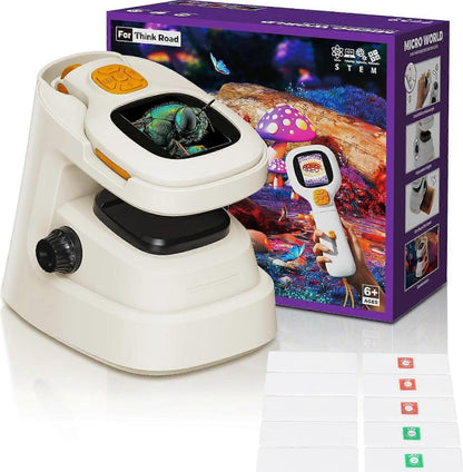 מיקרוסקופ אלקטרוני נייד 2 ב-1 עם מסך - For Think Road - דוארט | DoArt