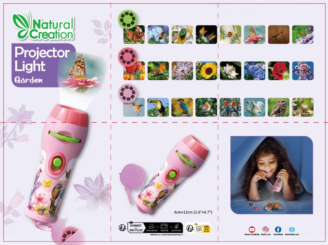 מקרן כיס לילדים 24 שקופיות - גינה AVENIR