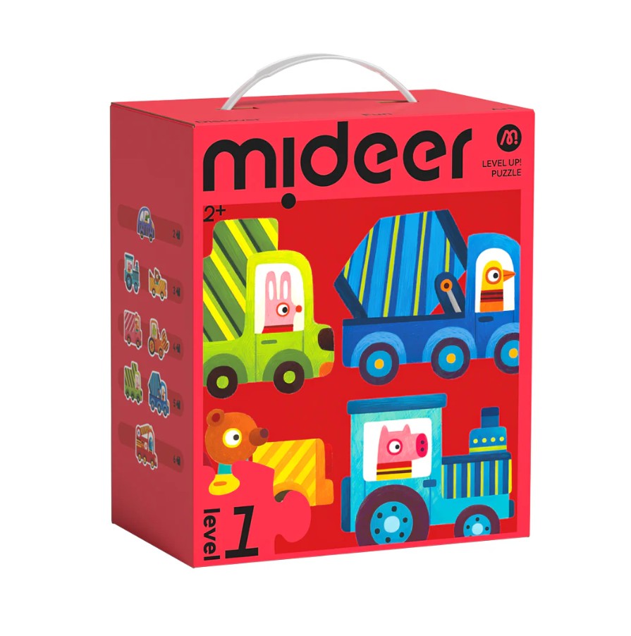 מארז פאזלים: LEVEL UP 1 מכוניות MIDEER - דוארט | DoArt