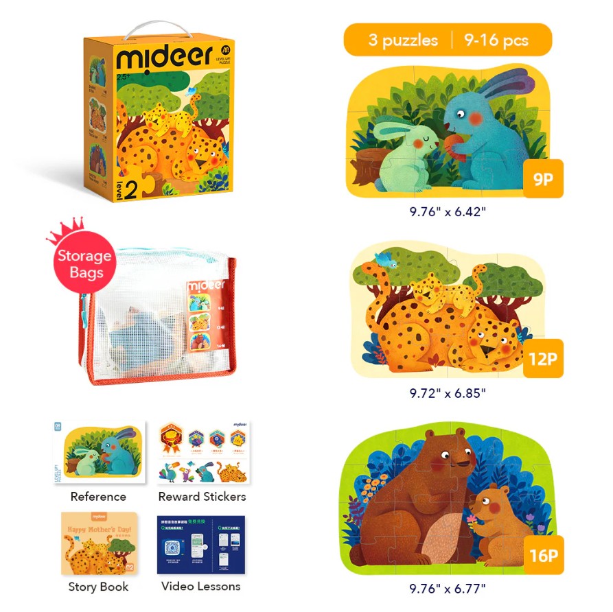מארז פאזלים: LEVEL UP 2 משפחה MIDEER - דוארט | DoArt