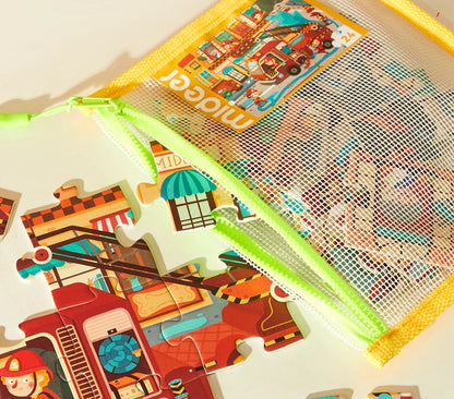 מארז פאזלים: LEVEL UP 3 תחבורה עירונית MIDEER - דוארט | DoArt