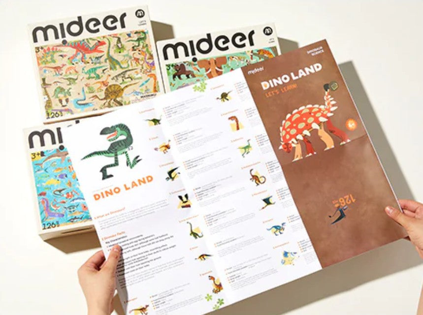 פאזל ארץ הדינוזאורים - 126 חלקים MIDEER