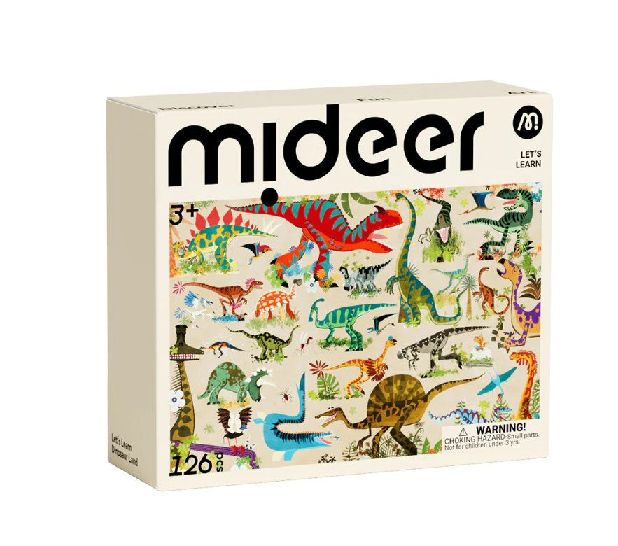 פאזל ארץ הדינוזאורים - 126 חלקים MIDEER