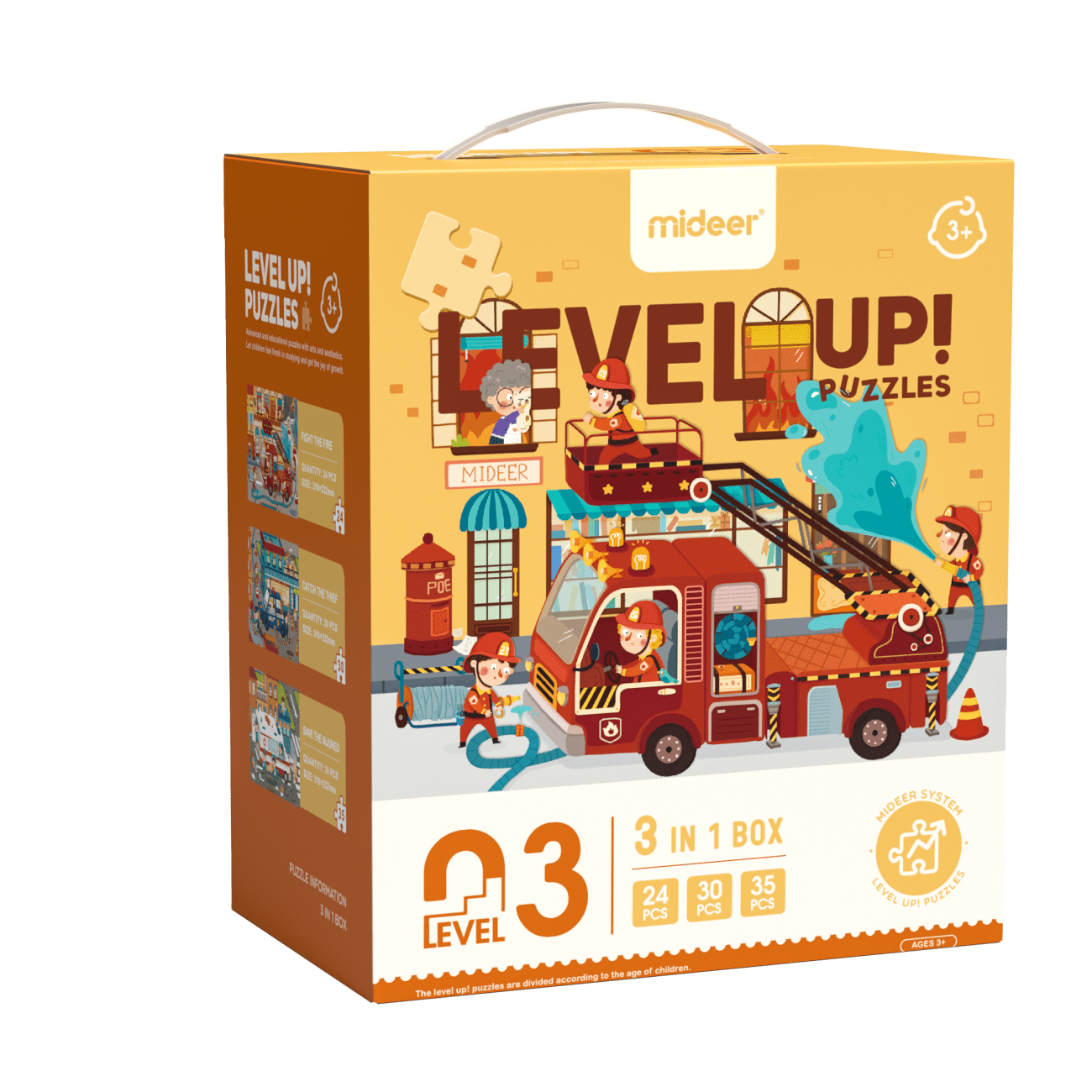 מארז פאזלים: LEVEL UP 3 כוחות הצלה MIDEER