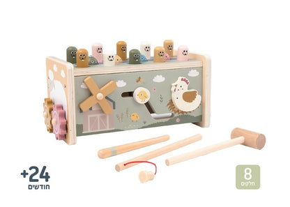 ספסל פעילות מעץ Shin Shin