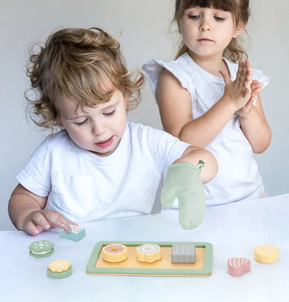 מגש עוגיות מעץ – סט משחק מטבח  Shin Shin