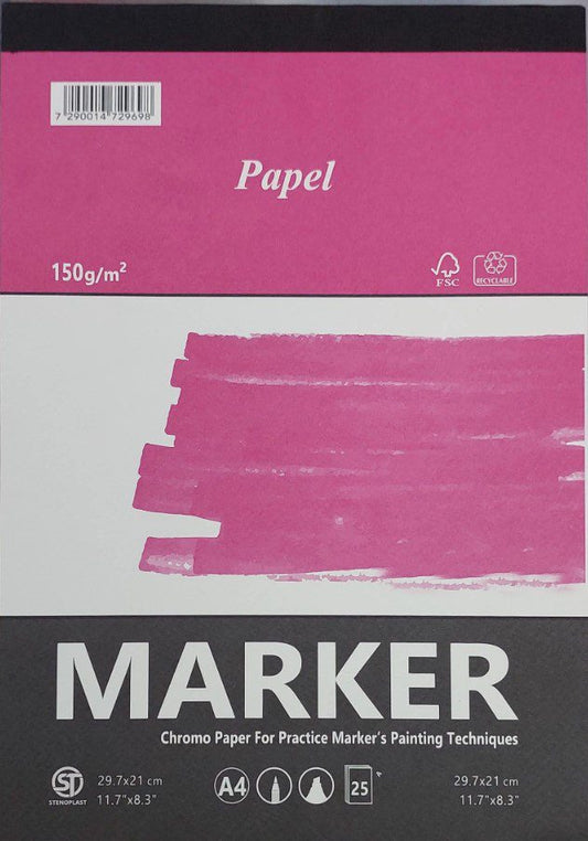 בלוק PAPEL MARKER כרומו 150 גר'' - A4