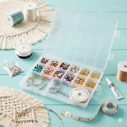 קופסת איחסון פלסטיק מחולקת 20 תאים (18+2) - דוארט | DoArt