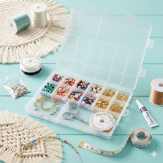 קופסת איחסון פלסטיק מחולקת 20 תאים (18+2) - דוארט | DoArt