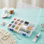 קופסת איחסון פלסטיק מחולקת 10 תאים