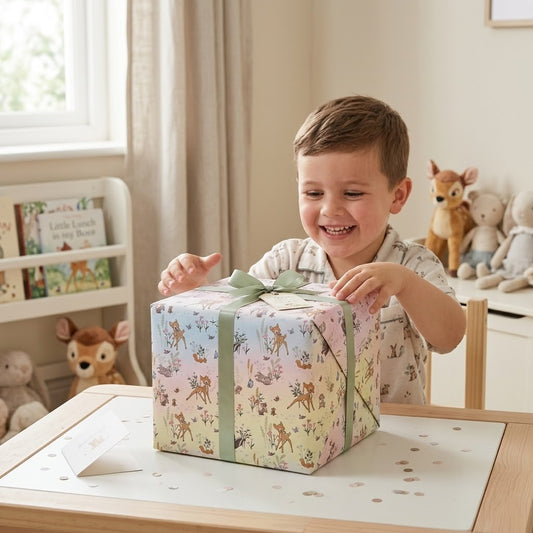 נייר אריזה - במבי רקע צבעוני