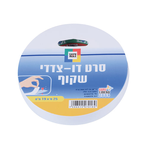 דבק דו צדדי שטוח 19 מ"מ TAPE&ROLL