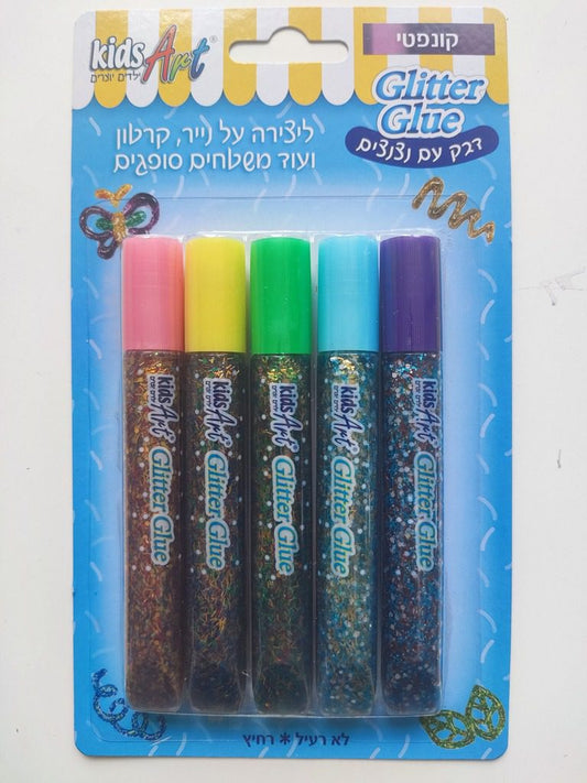 דבק גליטר קונפטי - 5 צבעים