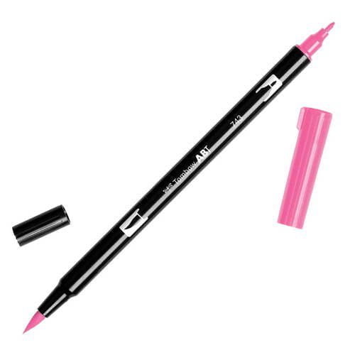 טומבו ABT טוש מכחול דו צדדי - TOMBOW HOT PINK 743