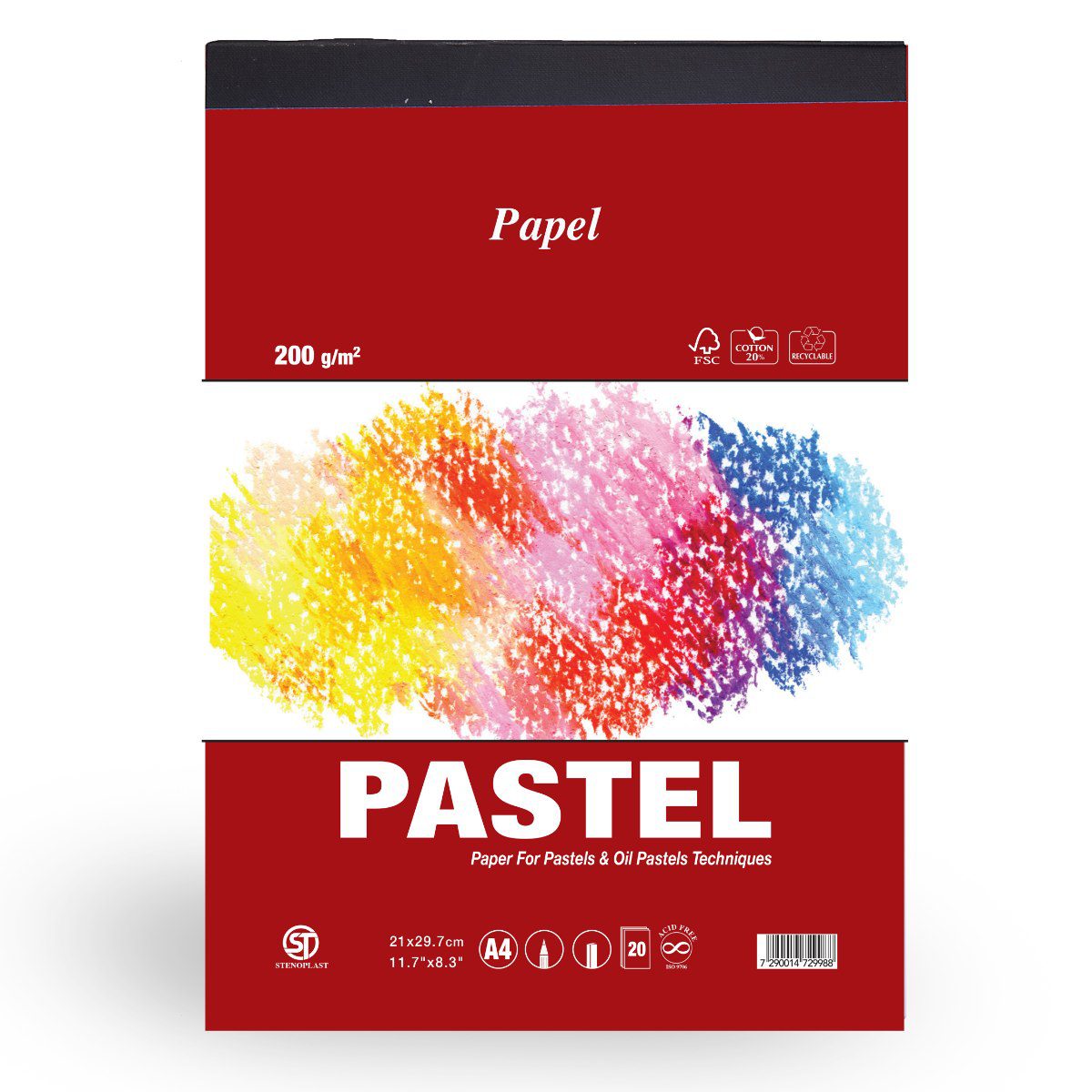 בלוק PAPEL PASTEL בורדו - A4