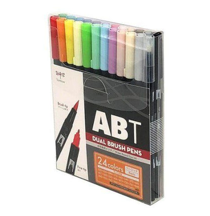 סט 24 טושי מכחול טומבו - 7200 TOMBOW ABT DUAL