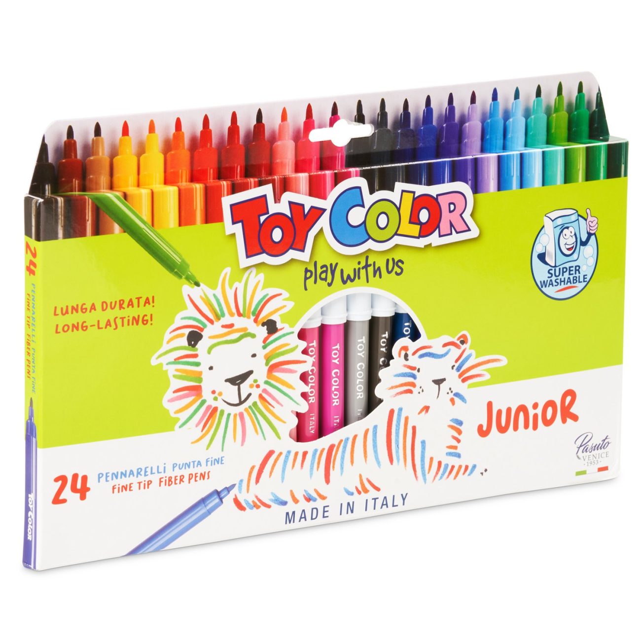 טושים ג''וניור לילדים 24 גוונים TOY COLOR 042