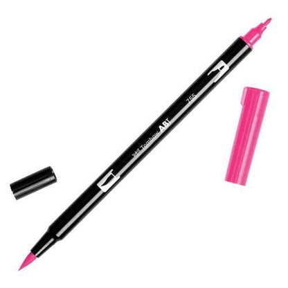 טומבו ABT טוש מכחול דו צדדי - TOMBOW RUBINE RED 755