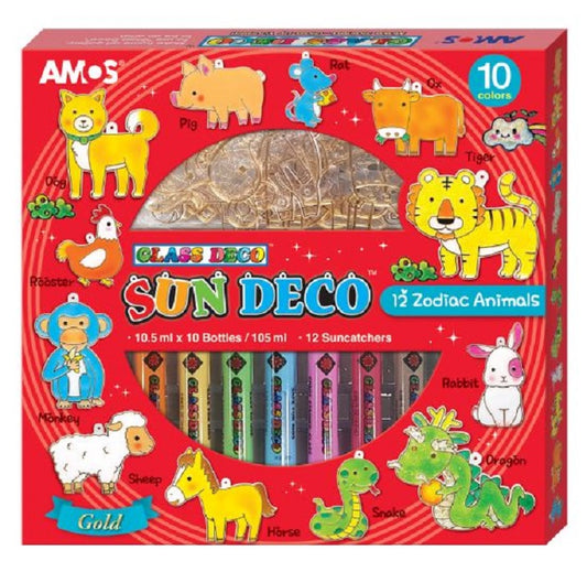 קיט צבעי חלון לוכדי שמש - חיות Amos Sun Deco