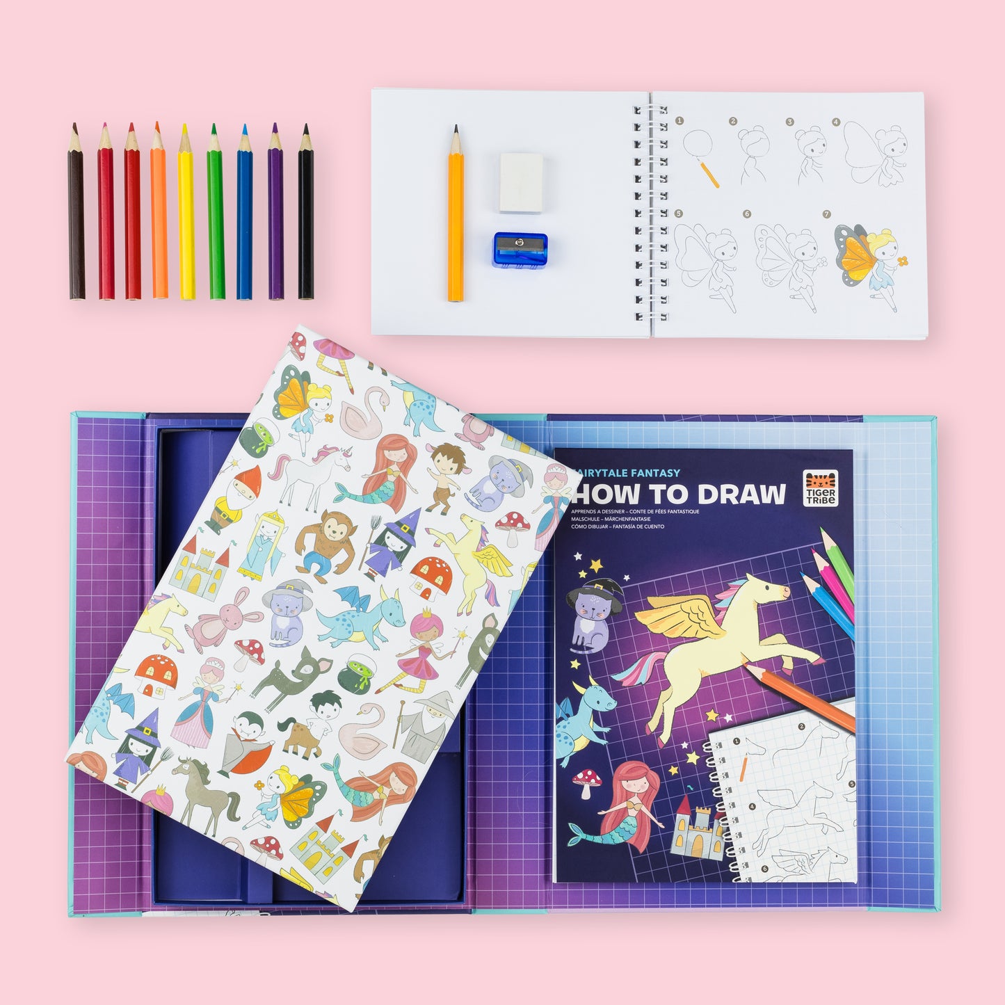 ערכת פעילות איך לצייר? - עולם האגדות Tiger Tribe - דוארט | DoArt