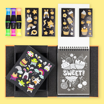 סט צביעה ניאון - חברים Tiger Tribe - דוארט | DoArt