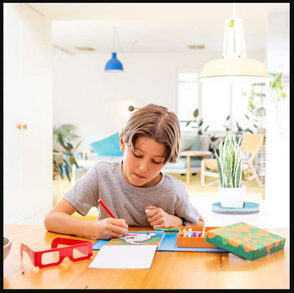 סט צביעה 3D - חיות, יצורים עזים Tiger Tribe - דוארט | DoArt