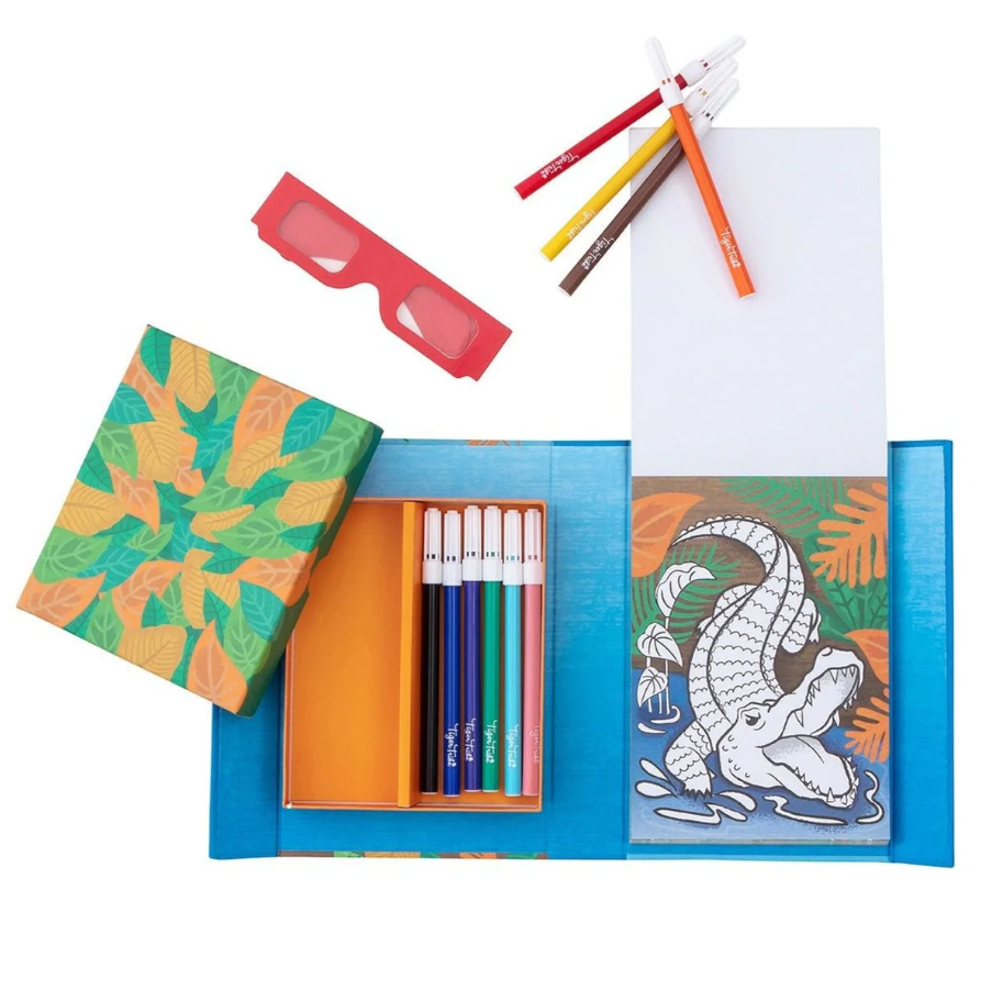 סט צביעה 3D - חיות, יצורים עזים Tiger Tribe - דוארט | DoArt