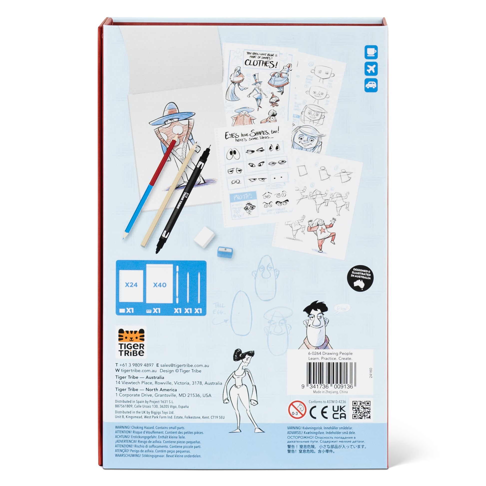 ערכת פעילות איך לצייר? - אנשים Tiger Tribe - דוארט | DoArt