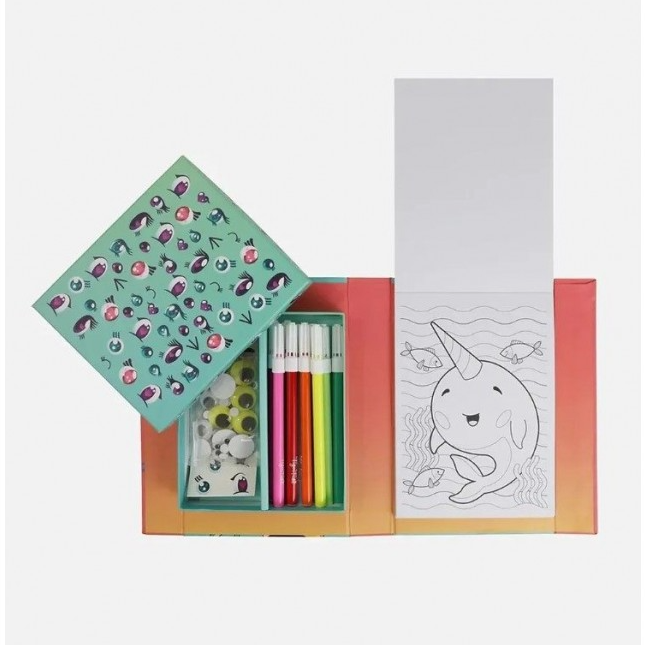 סט צביעה - עיניים מתגלגלות חמודים Tiger Tribe - דוארט | DoArt