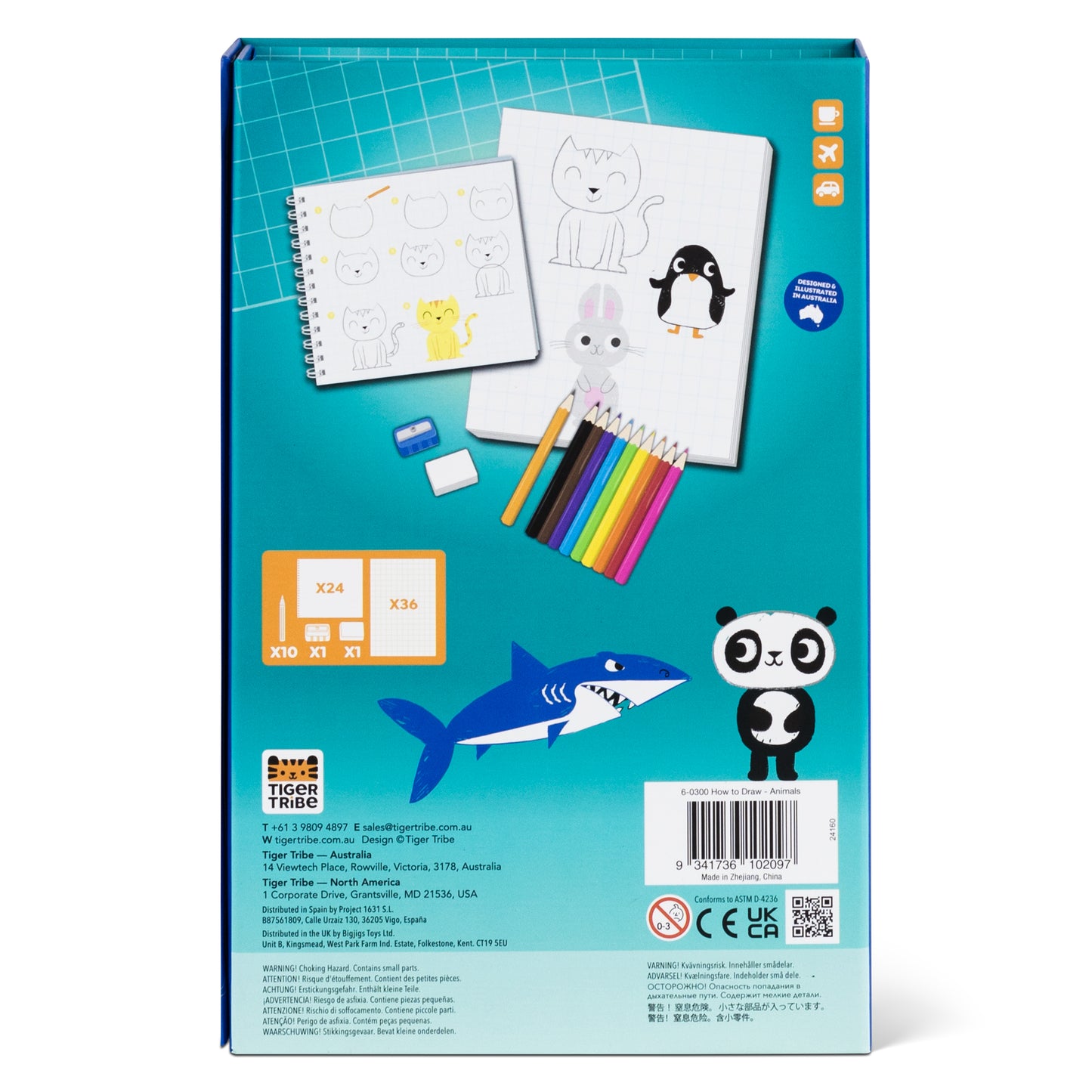 ערכת פעילות איך לצייר? - חיות Tiger Tribe - דוארט | DoArt