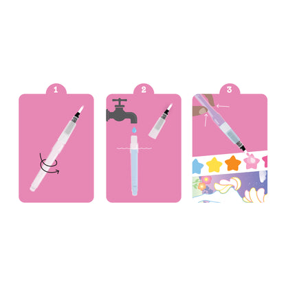 ערכת צביעת תמונה בצבעי מים - חדי קרן Tiger Tribe