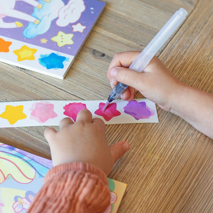 ערכת צביעת תמונה בצבעי מים - חדי קרן Tiger Tribe