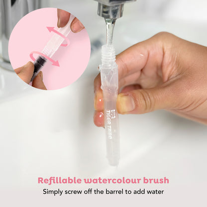 ערכת צביעת תמונה בצבעי מים - חדי קרן Tiger Tribe