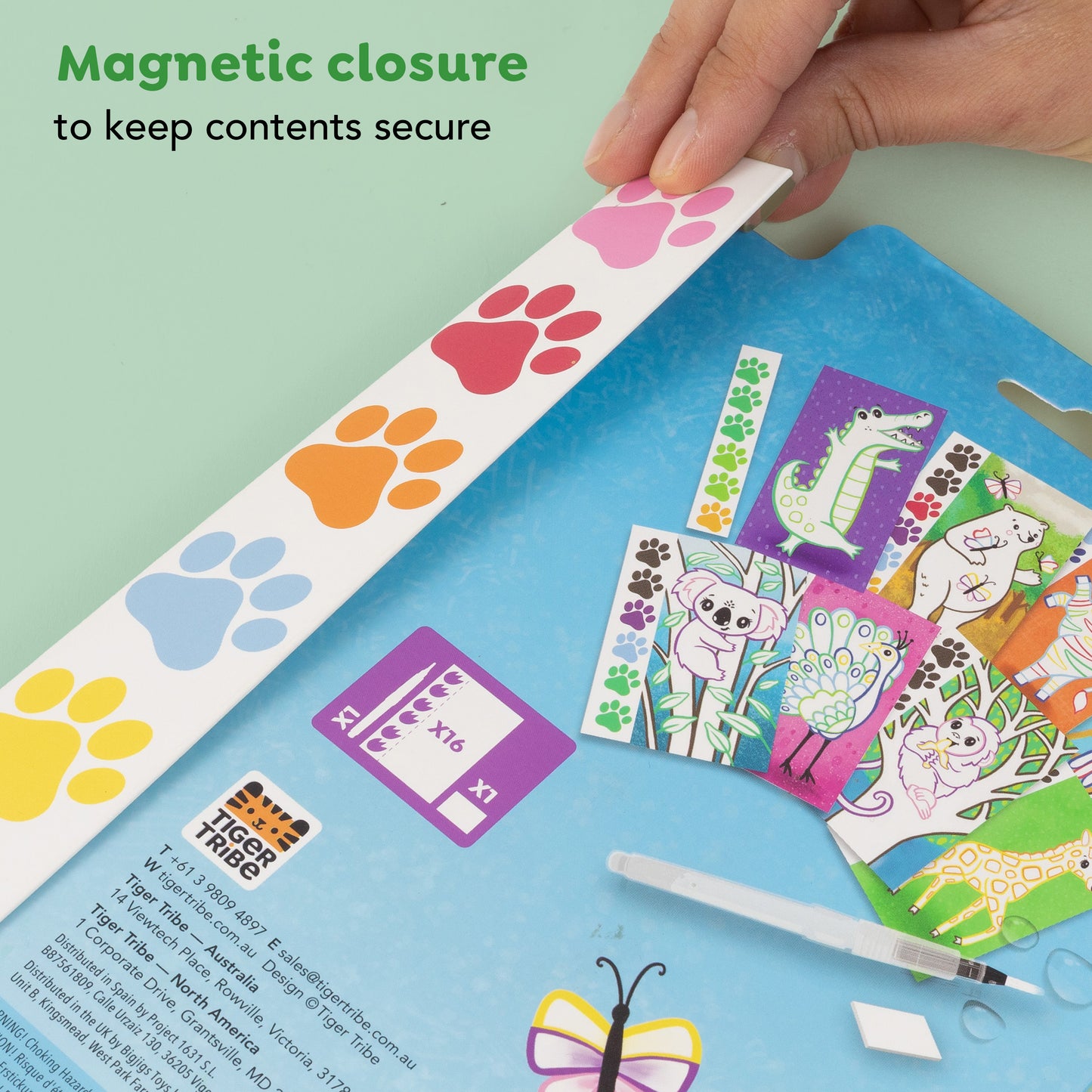 ערכת צביעת תמונה בצבעי מים - חיות בר Tiger Tribe