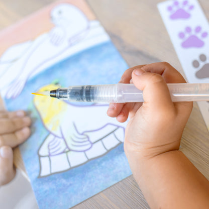 ערכת צביעת תמונה בצבעי מים - חיות בר Tiger Tribe