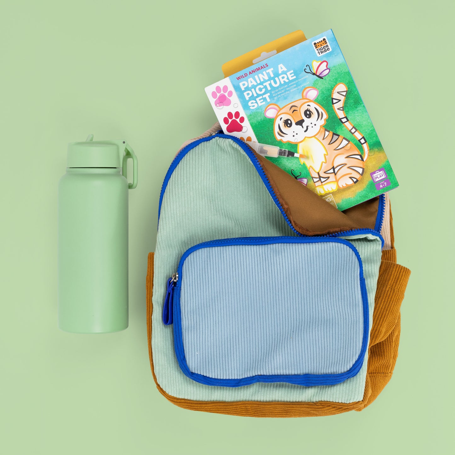 ערכת צביעת תמונה בצבעי מים - חיות בר Tiger Tribe