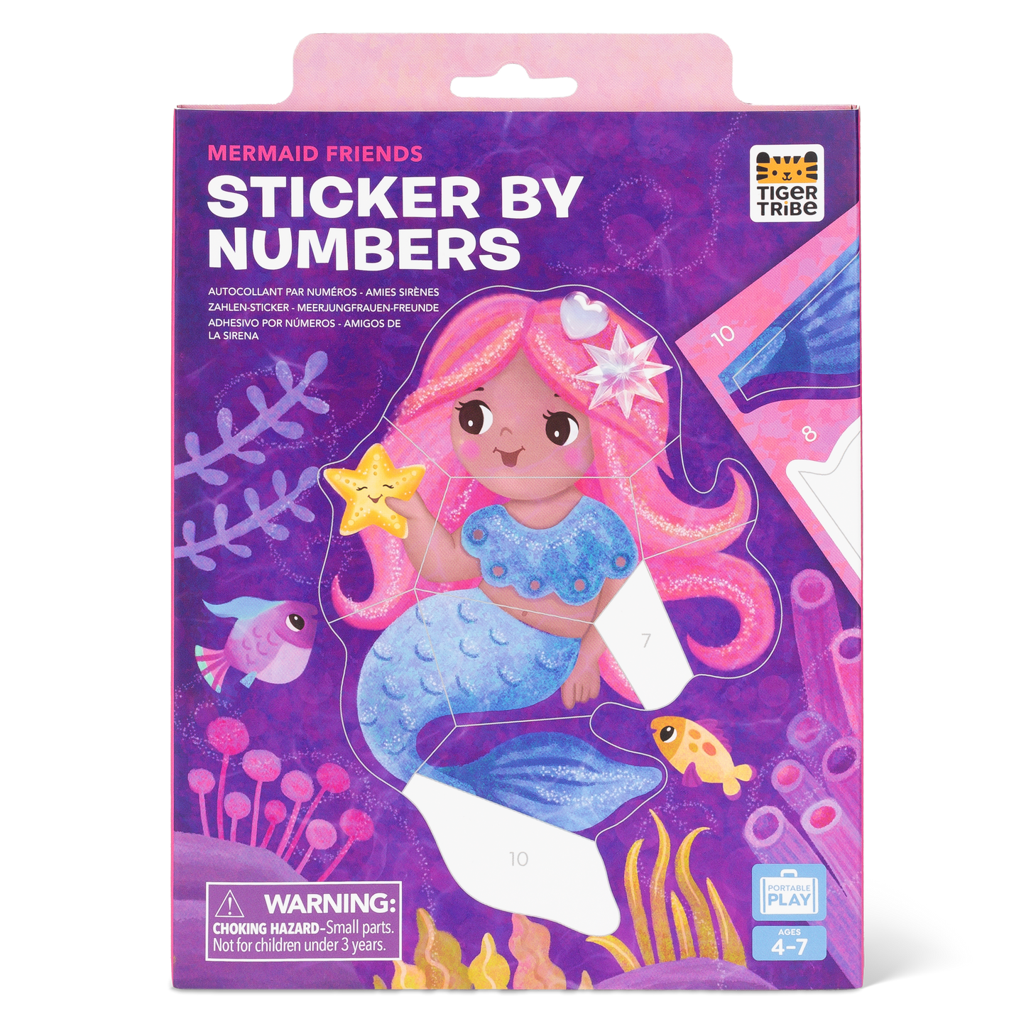 תמונה במדבקות לפי מספרים - בת הים Tiger Tribe - דוארט | DoArt