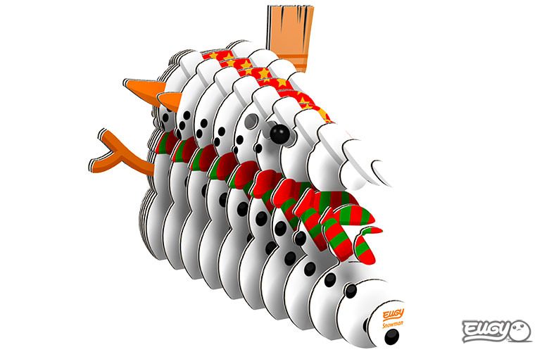 ערכת יוגי הרכבה 3D - איש שלג 056