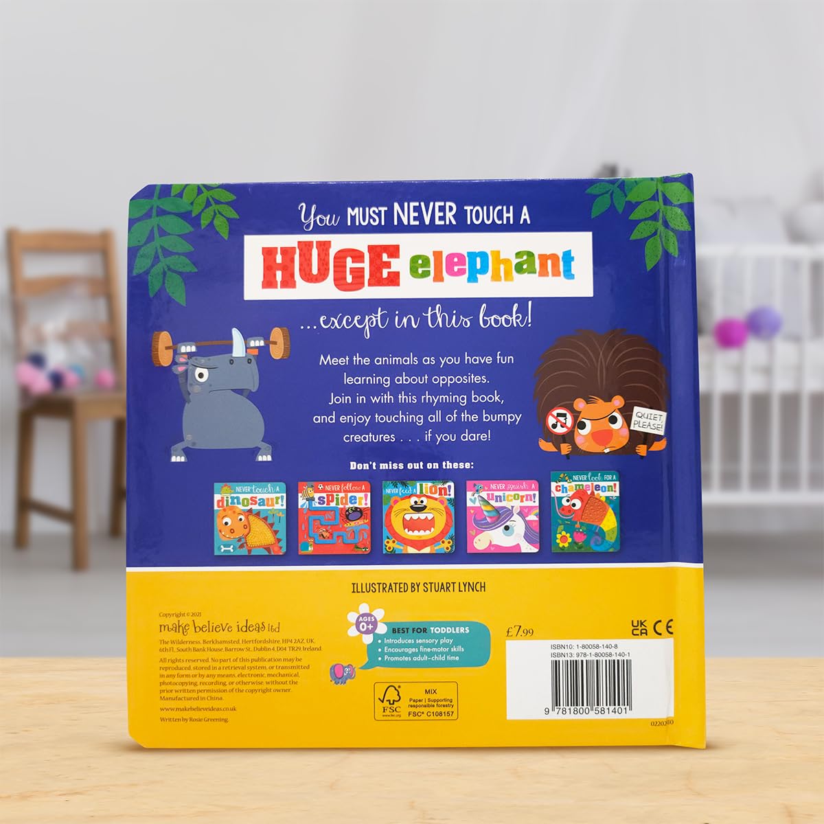 ספר מגע לעולם אל תיגעו בפיל ענק - Make Believe Ideas - דוארט | DoArt