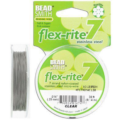 חוט מתכת מצופה 0.35 ממ FLEX-RITE 7 כסוף